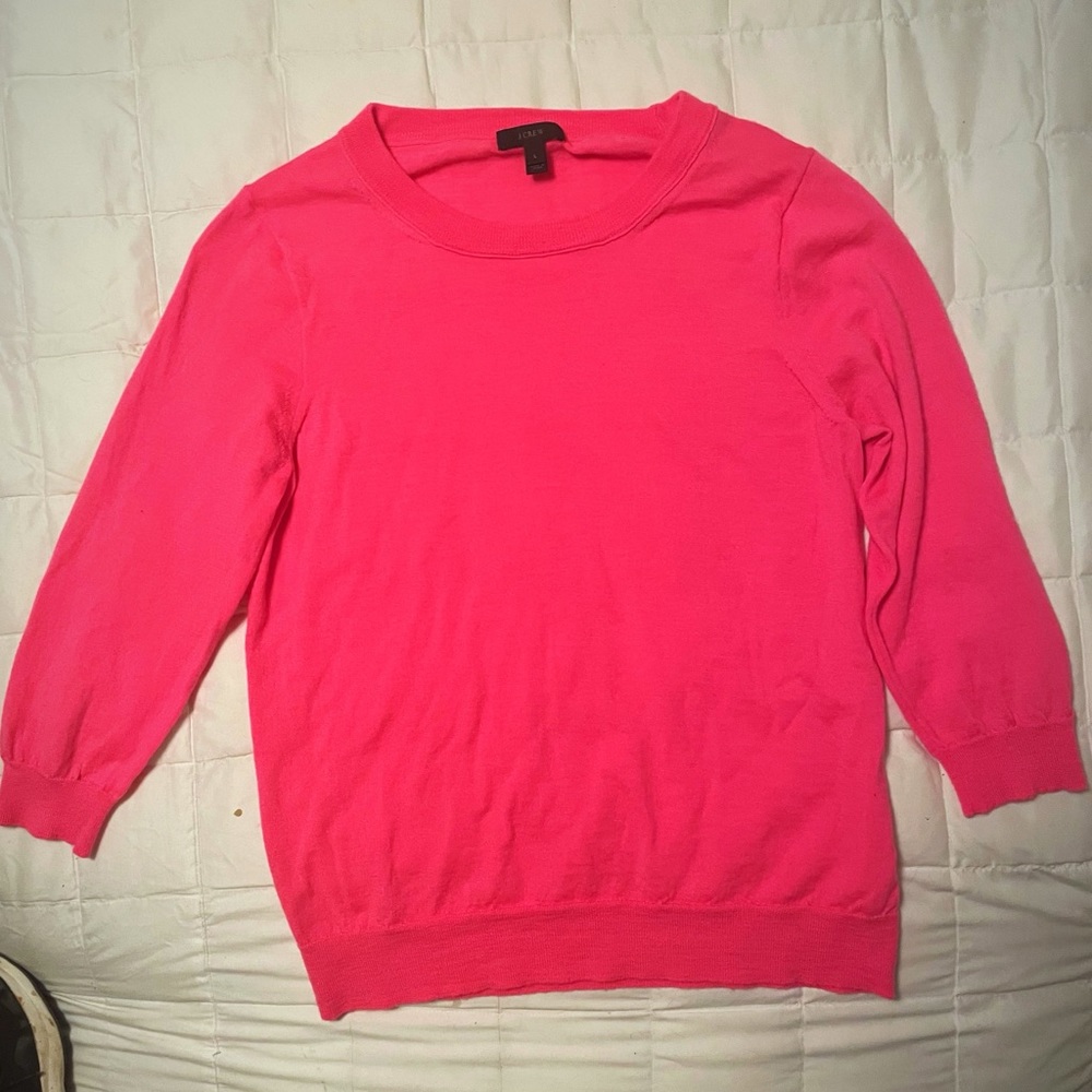 J. Crew Meribo Wool light weight 3/4 quarter sleeved sweater
